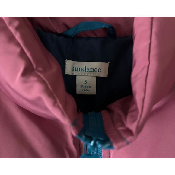 Sundance Greer Mountain Jacket Pink and Blue Retro Puffer Synthetic Small Poly - Picture 7 of 10
